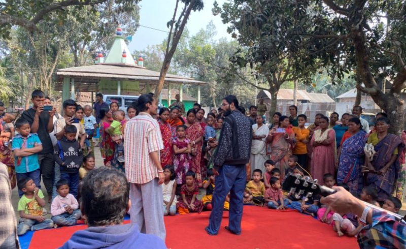 পঞ্চগড়ে ধানের শীষের প্রচার প্রচারনায় পথনাটক