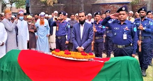 সাবেক এমপি জোয়াহেরের দ্বিতীয় জানাজা শেষে রাষ্ট্রীয় মর্যাদায় দাফন